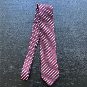 Ermenegildo Zegna Burgundy & Navy Silk Tie